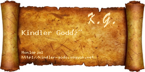 Kindler Godó névjegykártya
